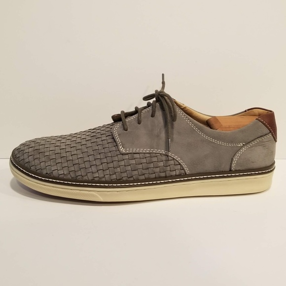JOHNSTON & MURPHY McGuffey Woven Plain Toe Oxfords Mens Shoe Size 12 Gray Nubuck main image 4